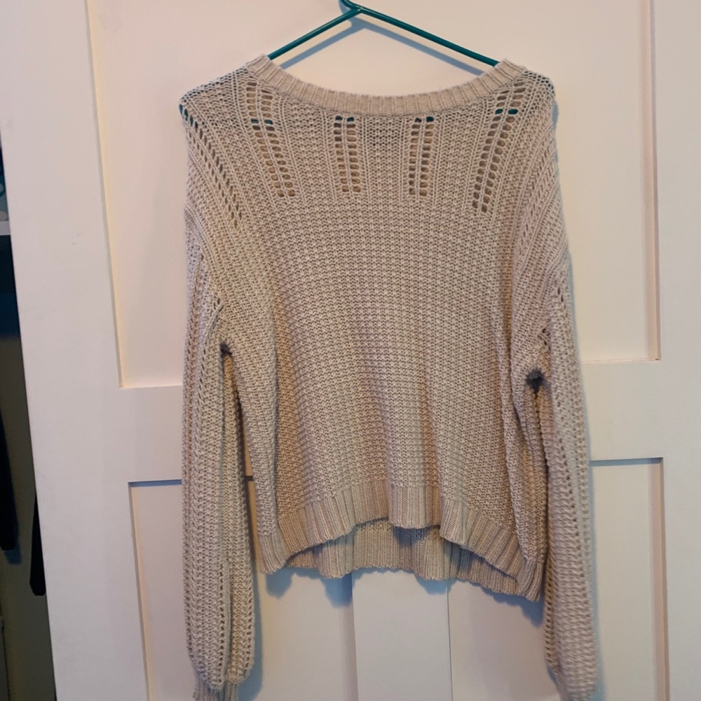 off-white/tan sweater